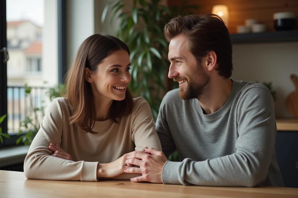 Couple discret dans un appartement parisien, intimité et protection de la vie privée au quotidien